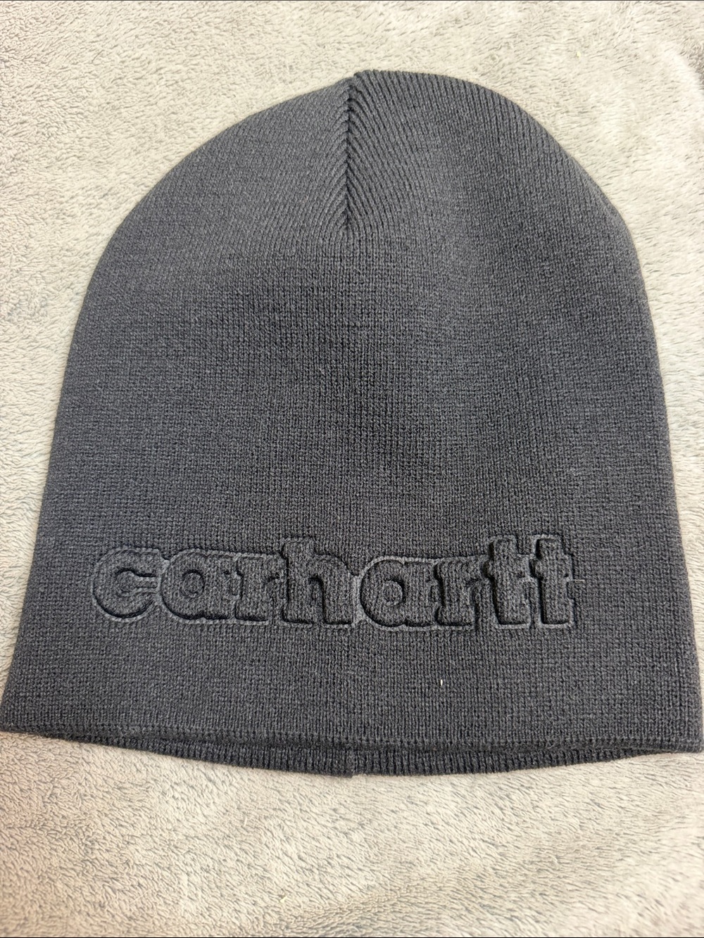 Carhartt Dark Gray Embroidered Logo Beanie